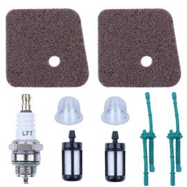 Air Fuel Filter Kit for STIHL FS38 FS55R FS45 FS45C FS46 FS55 HS45 KM55 HL45 MM55 Etc, ADEFOL String Trimmer Accessory Air Filter + Fuel Filter + Fuel Line + Spart Plug + Primer Bulb 9 in 1 Parts