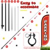Fanfanwin 2 Pack Parking Feather Flag with 11 ft Pole