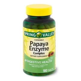 Enzimas Digestivas de Papaya Spring Valley - Mejoran la Digestión y Alivian el Malestar Estomacal | 180 Cápsulas