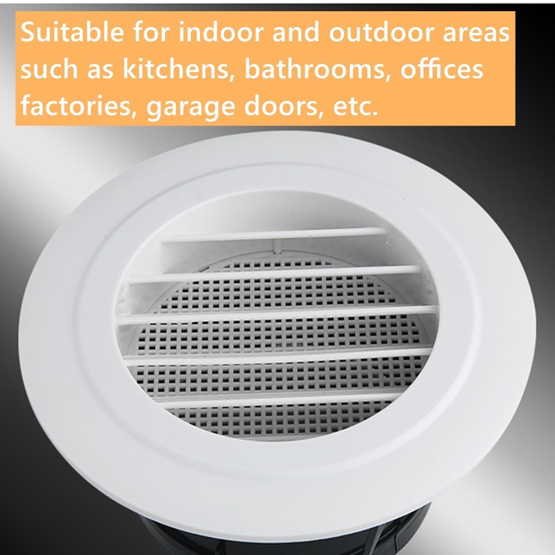 ToppYuanZea 8 Pack Round Air Vent, 4 Inch ABS Louver