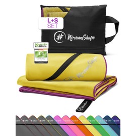 NirvanaShape Microfibre Towels, Absorbent, Lightweight, Quick-Drying Bath Towels, Travel Towels, Sports Towels, Ideal for Travel, Fitness, Yoga, Sauna