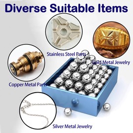 Deesucc 5LBS Stainless Steel Ballcone Tumbling Media for Jewelers Steel Shot Tumbler Finishing 1/8” Diameter