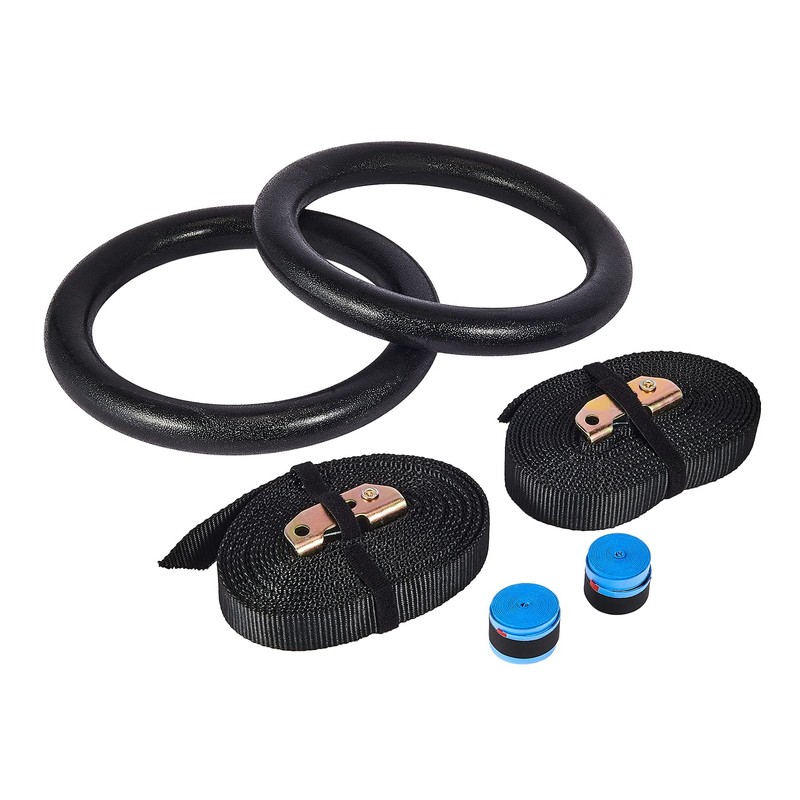 ZELUS Gymnastic Rings, Exercise Olympic Rings with Adjustable Straps, Steel