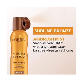 L'Oréal L'Oreal Paris Sublime Bronze Self Tanning Mist, Deep to Natural Spray Tan, 4.6 o