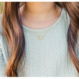 Cherished Moments Girl's 14K Gold Plated Butterfly Necklace Gift for Toddlers or Kids, 14-16 inch