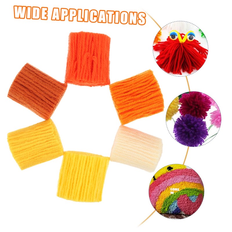 OHPHCALL 12Pcs Yarn for DIY Latch Hook Crafts Soft Comfortable