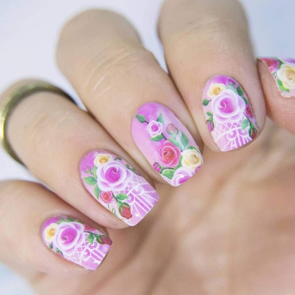 Whats Up Nails - P072 Roses of Temptation Water Decals