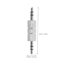 LABRIMP 4pcs Male to Male Audio Plug Cable Extender Stereo Adapter Aux Cable Extender Microphone Adapter Metal Construction