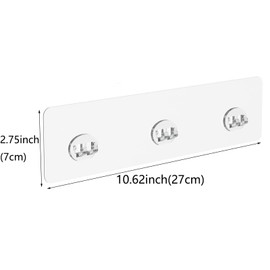 IWONEDY 2 Pcs Shower Shelf Adhesive Replacement Backing, Transparent Design, no Drilling Holes, Made PC Material for Shower Shelf Bracket