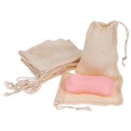 LXUEJIE Pack of 10 Soap Bags, Sisal Soap Bags for Showering, Soap Bags for Solid Soap, Soap Bag with Drawstring for Sustainable Body Care