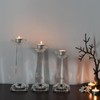 Marvala Crystal Candelabra Set, Dual-Sided Candle Holder Reversible for Taper,