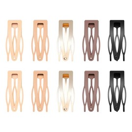Triko Juego de 10 Broches Metálicos para el Cabello, Pinzas de Doble Agarre, Clips Metálicos a Presión para Cabello, Accesorios para el Cabello para Mujer, para Peinar y Sujetar