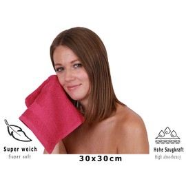 Betz Naples Flannels 100% Cotton 30 x 30 cm Cranberry Pack of 20