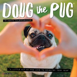 Doug The Pug 2026 7" x 7" Mini Wall Calendar