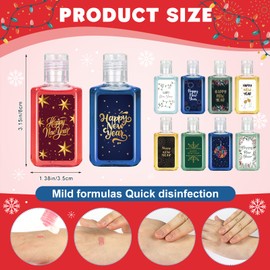 50 Pcs Happy New Year Gifts Bulk Mini Hand Sanitizer 1fl oz Travel Size Hand Soap Gift for Holiday Chinese New Year Party Favors