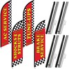 HunnmingRe 4 Set 11ft Auto Repair Shop Feather Flag Kits