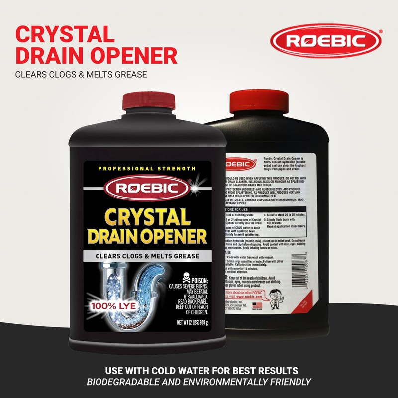 Roebic HD-CRY-DO-6 2-Pound Heavy Duty Crystal Drain Opener