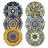 HENXFEN LEAD Dinner Plates Set of 6-10.5 Inch Large Ceramic