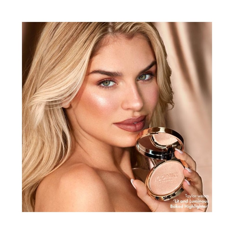 Lit and Luminous Baked Highlighter by Iconic London for Women