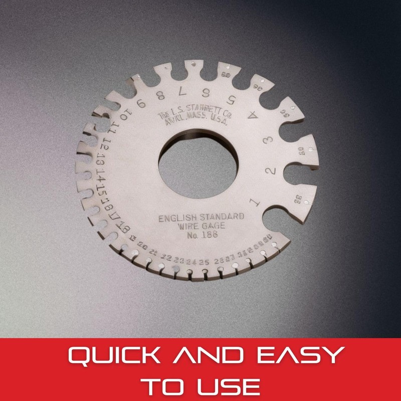 Starrett English Standard Wire Gage with Satin Finish and Decimal
