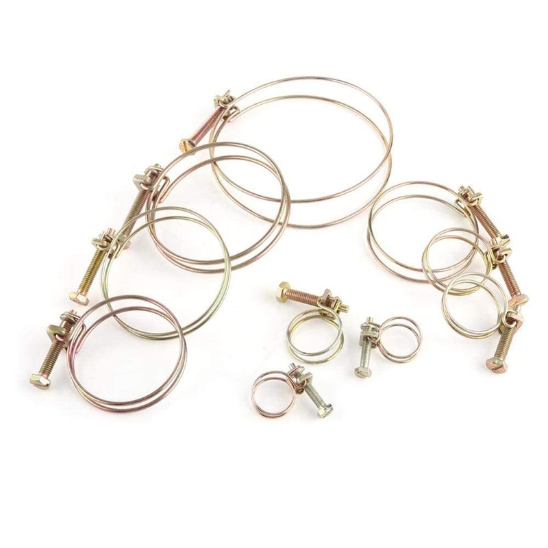 10pcs Double Wire Hose Clips Adjustable Double Wire Water Hose
