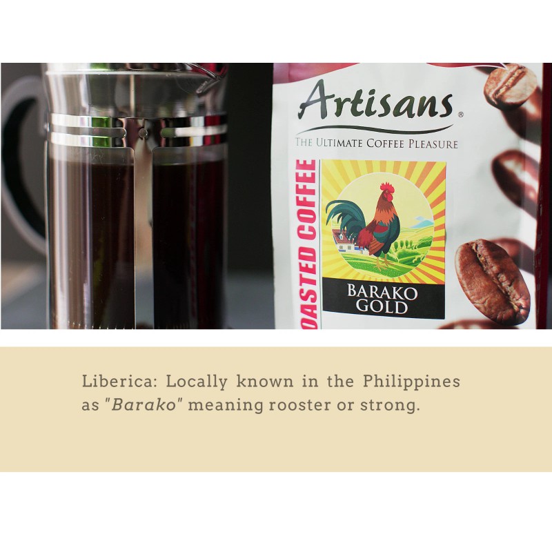 Artisans Philippine Coffee, Barako Gold MEDIUM Roast BEANS,100% Liberica,1.1 LBS