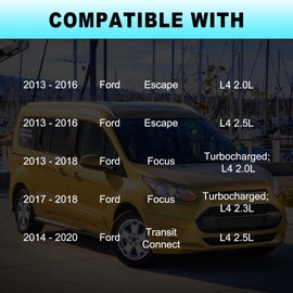 PPNZQAUT 603-278 Engine Coolant Reservoir Tank with Cap Compatible with 2013 - 2016 Ford Escape, 2013 - 2018 Ford Focus, 2014 - 2020 Ford Transit Connect | Overflow Reservoir Replaces# CV6Z8A080C