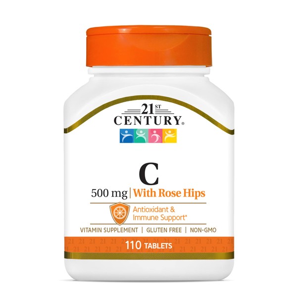 21st Century C 500 mg with Rose HIPS Tablets, 110
