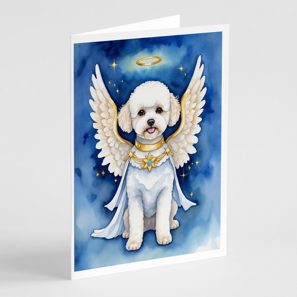 Caroline's Treasures Bichon Frise My Angel Greeting Cards Pack of