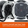 Link2Home 40 Ft. Retractable Extension Cord Reel with 3 Outlets