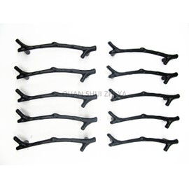 10PCS Zinc Alloy Black Twig Branch Decorative Cabinet Wardrobe Furniture Door Drawer Knobs Pulls Handles Hardware
