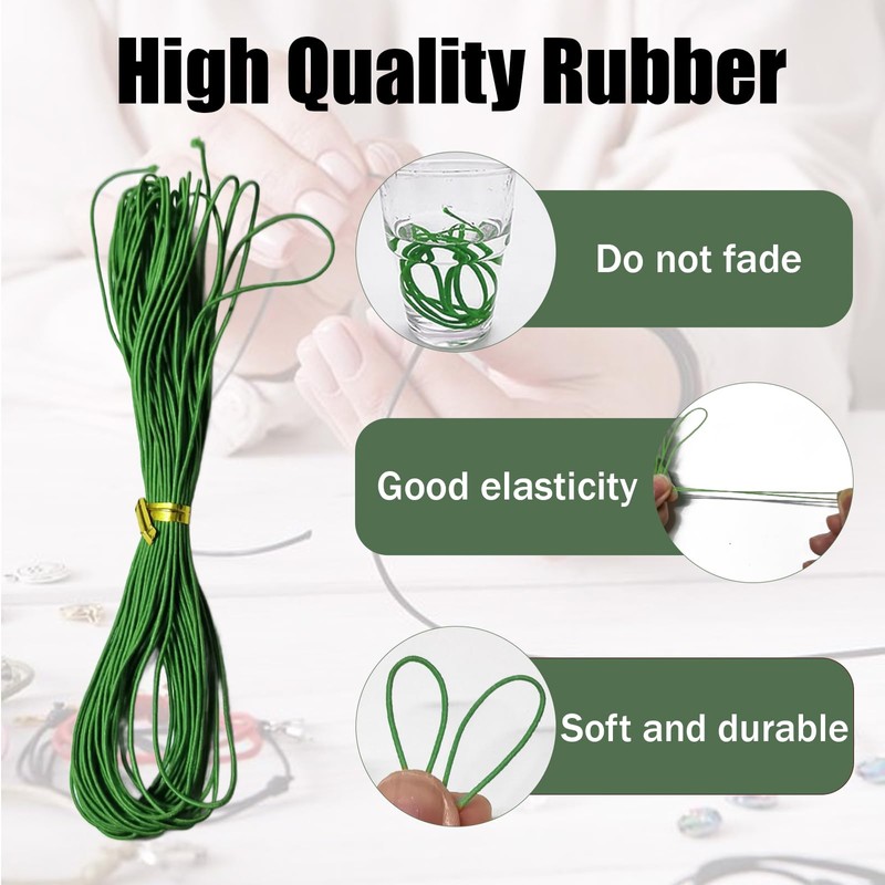 ZUYIST Elastic Band for Bracelets 0.8 mm x 10 m,