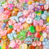 Vellibring 60PCS Cute Slime Charms Mixed Flatback Resin Charms Set,60