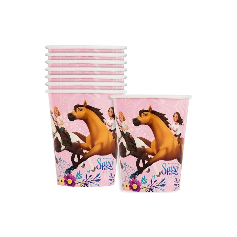 Unique Disposable Paper Cups - 9 Oz, Spirit Riding Free,