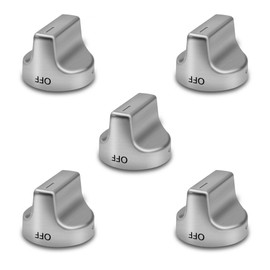 FIOQE 5PCS W11239985 W10850015 Stove Knob for Whirlpool W11032553 WFG525S0HZ1 WFG550S0HZ0 WFG525S0HZ0 WFG525S0JV0 Range Oven Knob Replace PS12578779 AP6333411 PD00061875 4845290