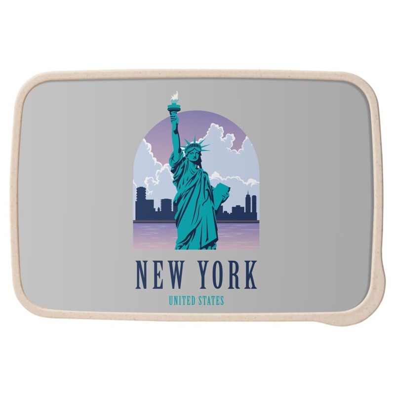 Fabulous Lunch Box Grey New York United States Illustration Statue