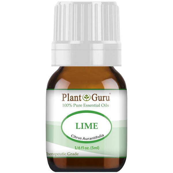 Lime Essential Oil 5 ml 100% Pure Undiluted Therapeutic Grade Cold Pressed from Fresh Lime Peel, Great for Aromatherapy Diffuser, Relaxation and Calming, Natural Cleaner.