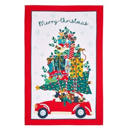 Ulster Weavers Hound Dog Christmas Cotton Tea Towel, Multicolor