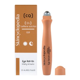 Skincyclopedia Caffeine Eye Roll-On Cooling with Q10 and Hyaluronic Acid, Eye Serum Against Dark Circles and Eye Bags, Anti-Ageing Eye Roller, Optimal Eye Care, 15 ml