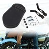 AUFER Motorcycle Rear Pillion Passenger Seat Cushion Pad with Foot