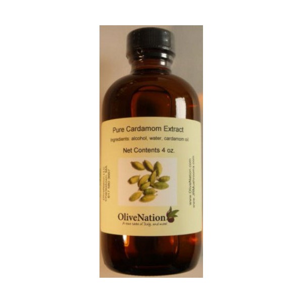 OliveNation Pure Cardamom Extract - 8 Ounce - Sugar And Gluten Free - Great In Pastries, Stollen And Pfefferneusse Recipes - Cardamom - Baking-Extracts-And-Flavorings