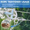 Clothesline Kit Outdoors, Clothes Line Pulley Kit, 164ft Polyester Clothes