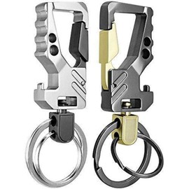 2 Piezas Llavero de Servicio Pesado Con Abridor de Botellas Paquete de Llaveros de Coches de Metal Mosquetn                                           