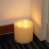 Amagic 6"x6" Extra Large Flameless Candles with 3 Wicks, Battery