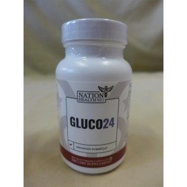 Nation Health MD GLUCO24 - 60 Capsules - Advanced Glucose Support Sugar Reg.