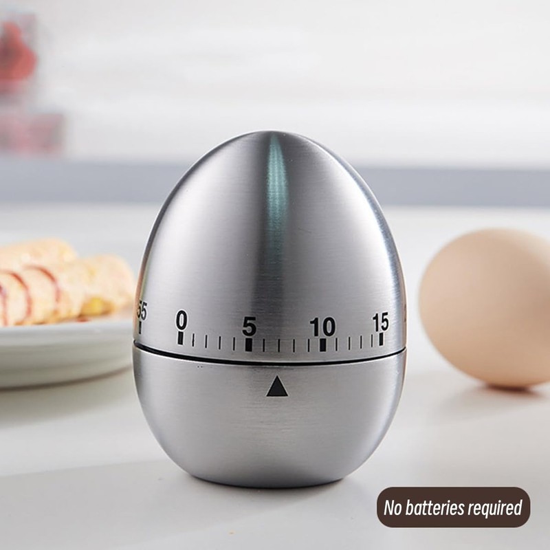 Egg Kitchen Timer, Kitchen Timer, 60-Minute Timer, Mechanical Rotating Alarm