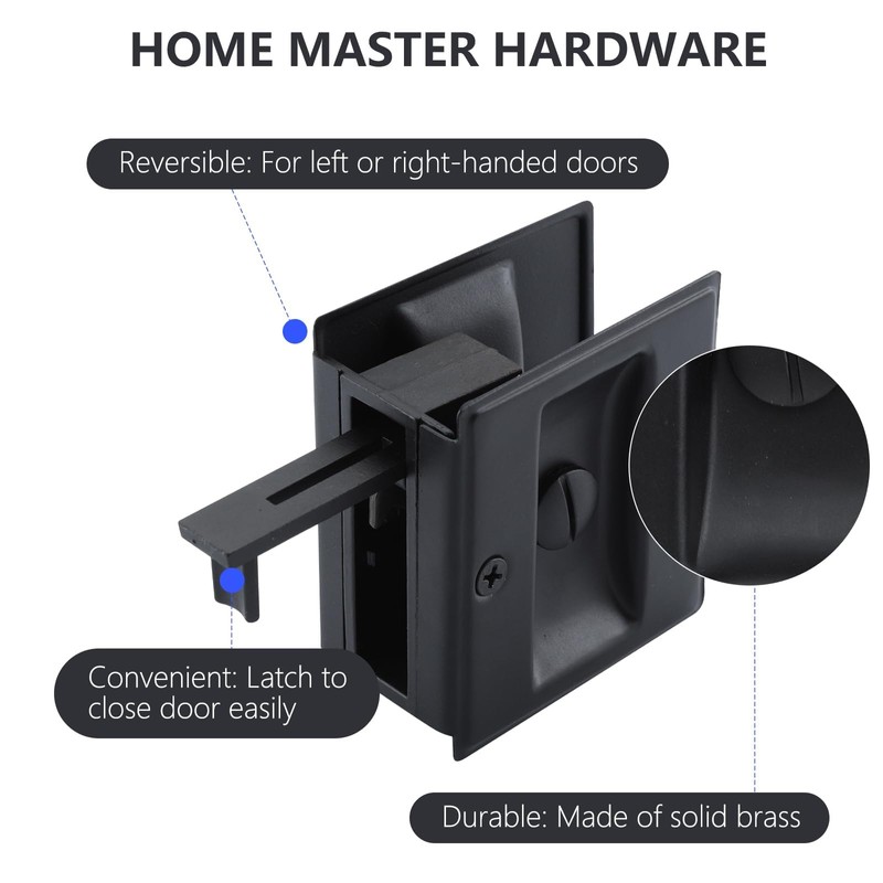 HOME MASTER HARDWARE Privacy Pocket Door Lock Pull Replace Damaged