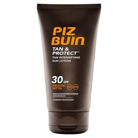 Piz Buin Tan & Protect Sun Cream with Tanning Accelerator, SPF 30, Waterproof and Non-Greasy, 150 ml