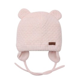 BAVST Baby Beanie Hat for Winter with Earfalp Cute Bear Kids Toddler Girls Boys Warm Knit Cap 0-2Years(Pink, M)