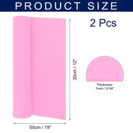 MECCANIXITY Foam Sheets, 19x12 Inch, 1mm EVA Craft Foam, Rose Red, 2 Sheets, Rectangular, Crafting, DIY Projects